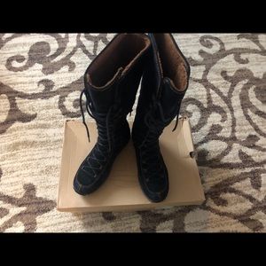 Timberland suede long laced up boots